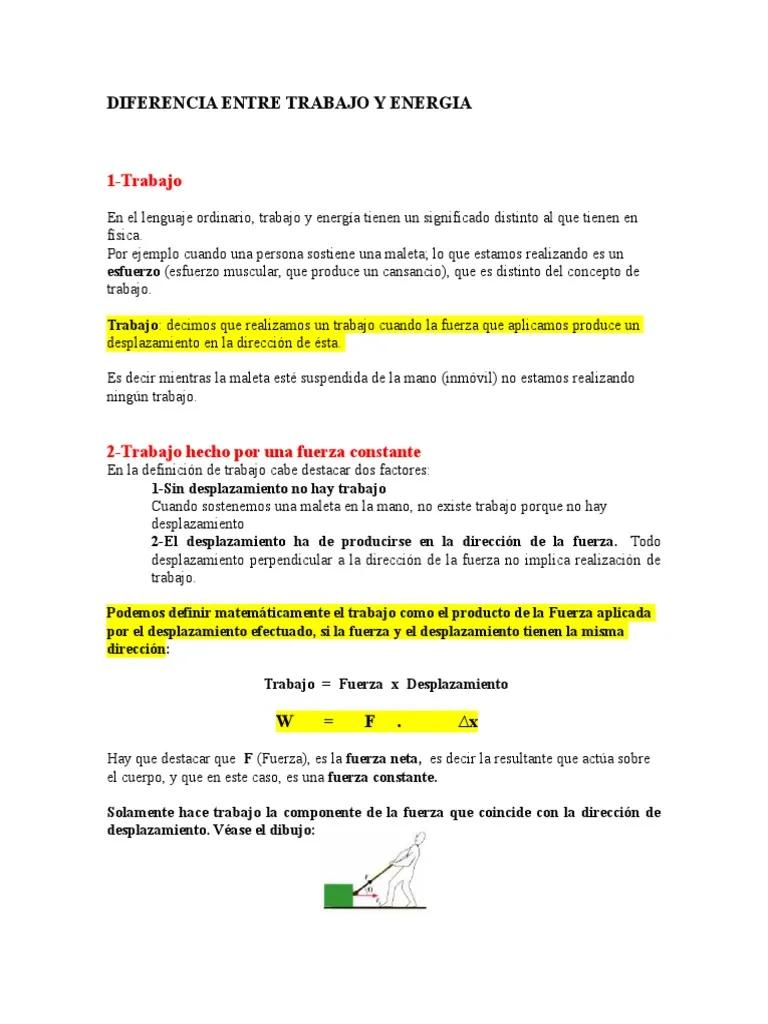 cual es la diferencia entre trabajo mecanico y energia mecanica - Cuál es la diferencia entre trabajo mecánico y potencia mecánica