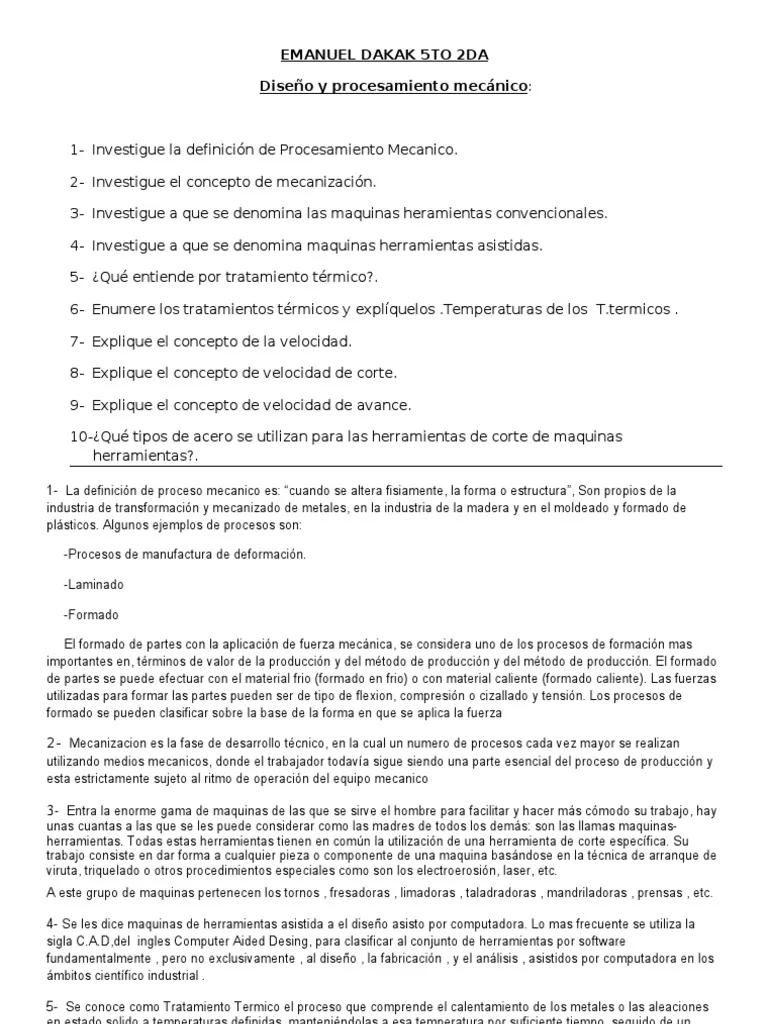 Definición de Diseño y Procesamiento Mecánico - Qué es el diseño de una máquina definicion de diseño y procesamiento mecanico - Qué es el diseño de una máquina